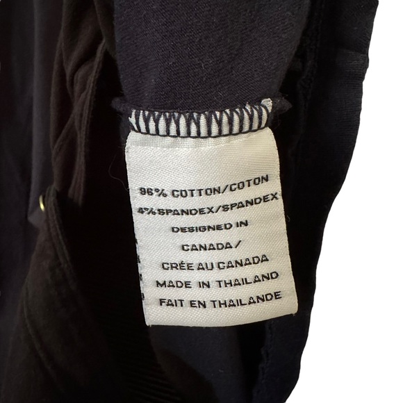 Neon Buddha | Navy Striped Back Button Front Top Stretch Cotton Size S - Picture 9 of 11